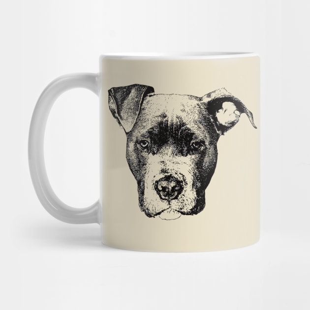 American Pit Bull Terrier Face Design - A pit bull Christmas Gift by DoggyStyles